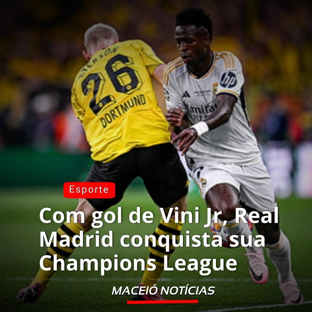 Com gols de Vini Jr, Real Madrid conquista sua Champion League