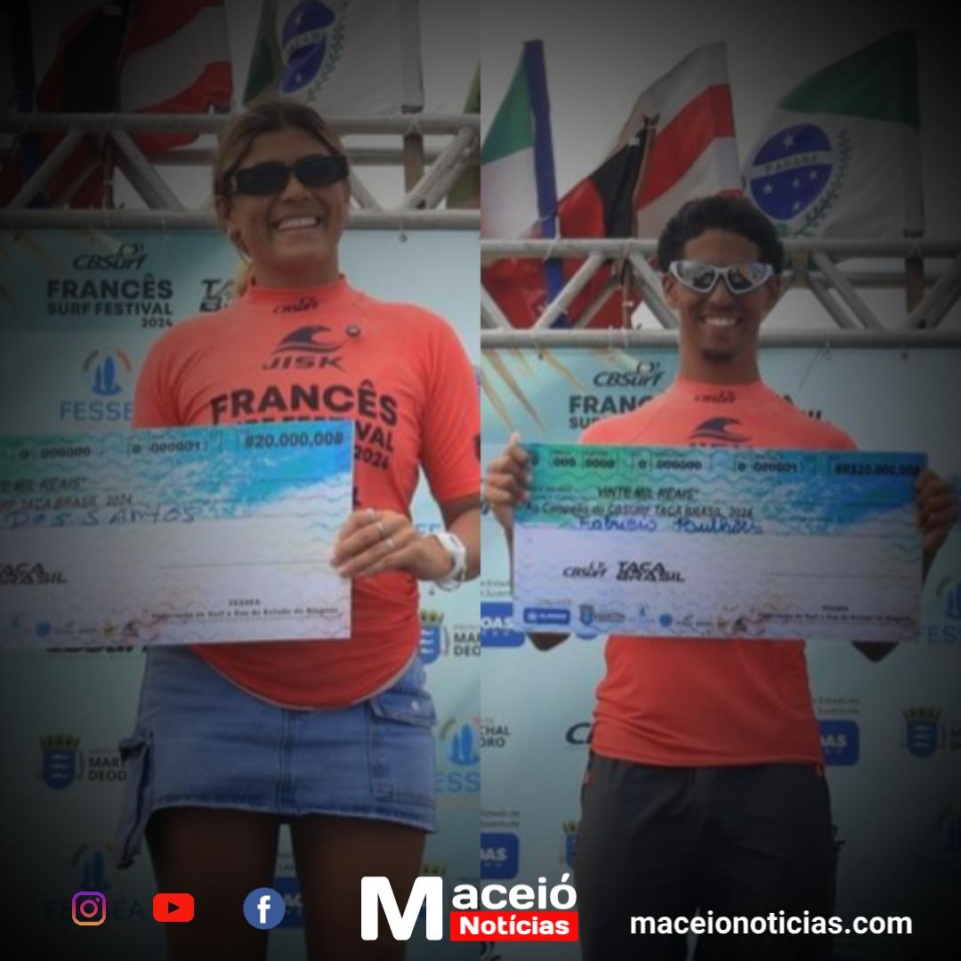 Atletas nordestinos triunfam na Taça Brasil de Surf em Alagoas