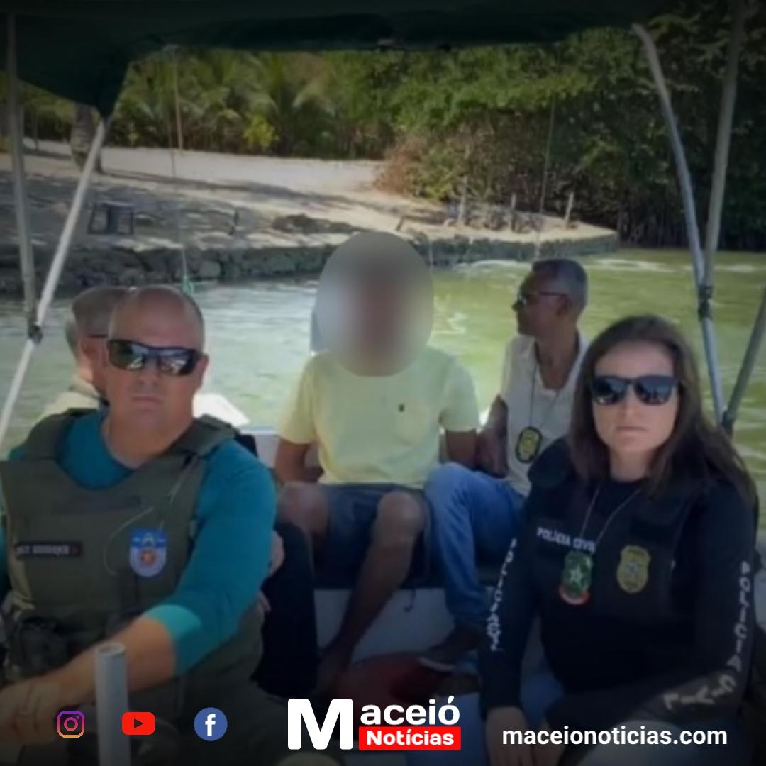 Feminicídio: Polícia Civil de Alagoas prende suspeito escondido em ilha na Lagoa Mundaú