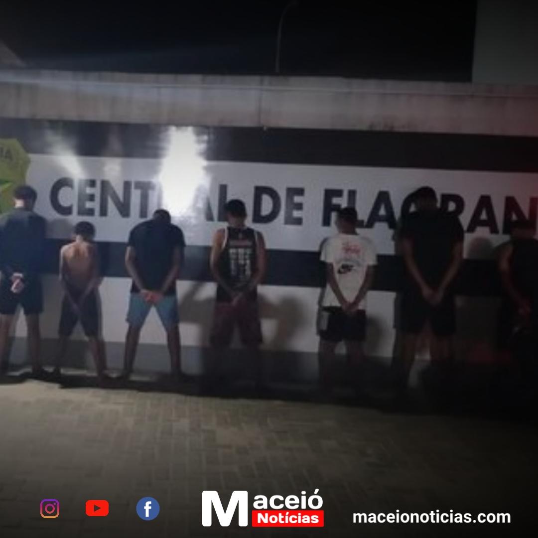 Ronda no Bairro apreende 10 suspeitos durante arrastão na Praça do Skate, em Ponta Verde