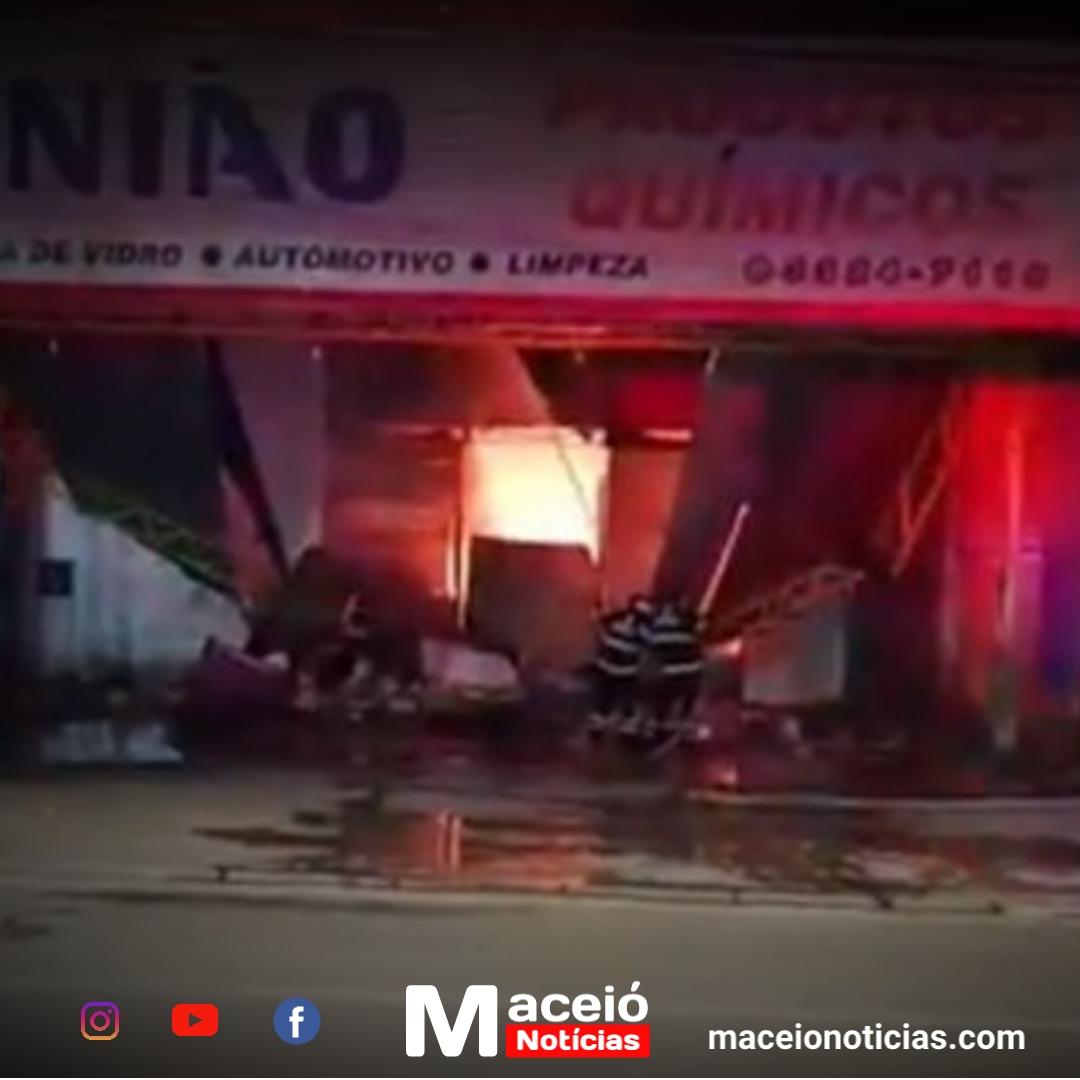 Incêndio em Loja de Produtos de Limpeza gera prejuízo estimado em R$ 1,5 Milhão