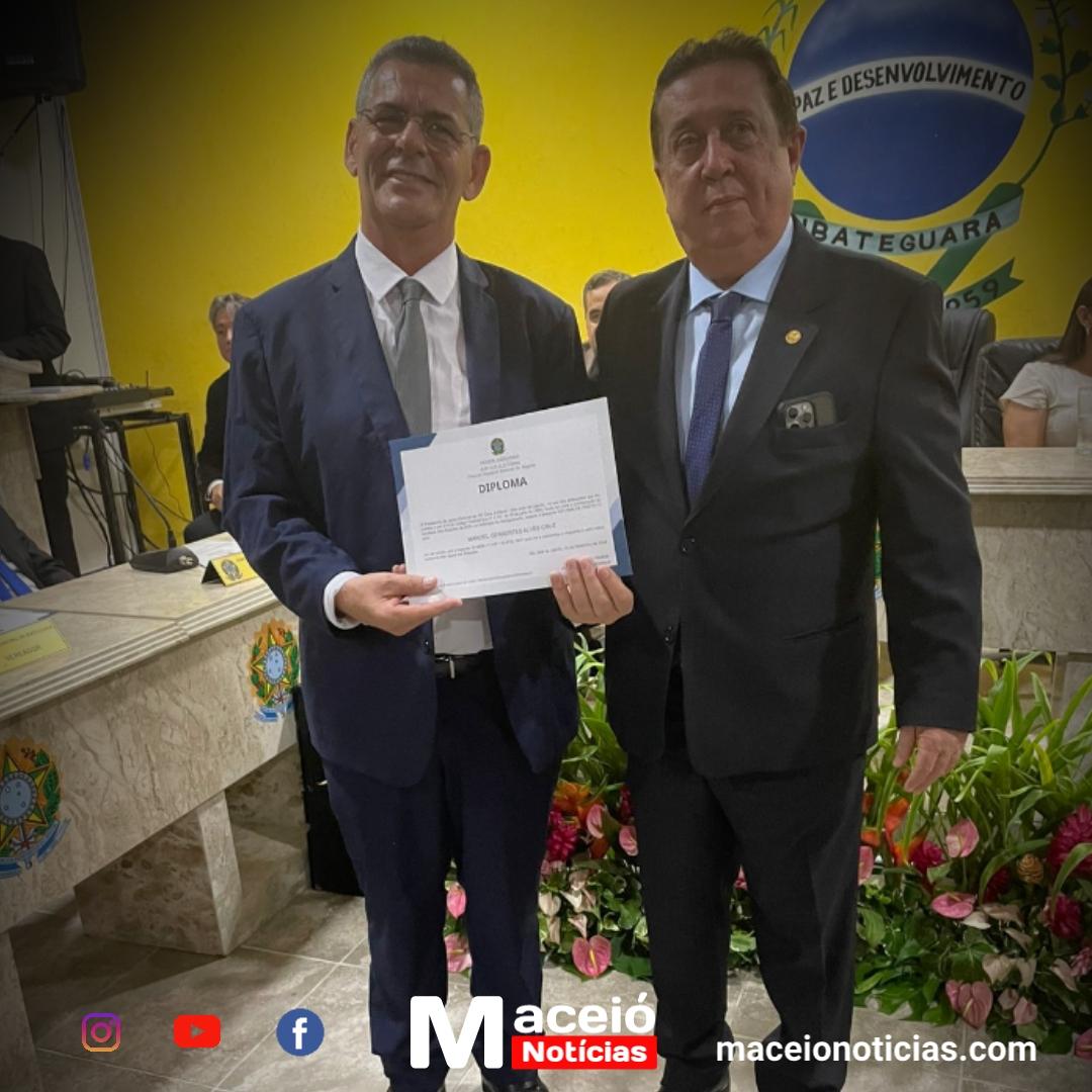 Geo Cruz é diplomado prefeito de Ibateguara em cerimônia na Câmara Municipal