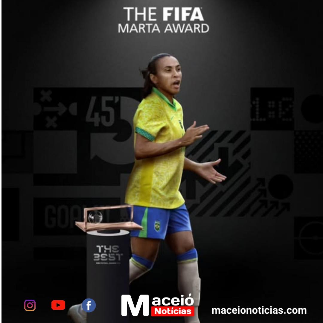 Marta conquista troféu que leva seu nome no Fifa The Best!