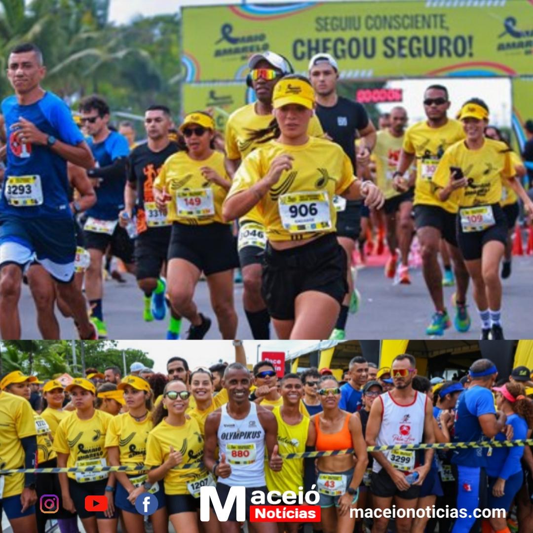 3ª Corrida Maio Amarelo reúne 4 mil pessoas na orla de Maceió pela segurança no trânsito