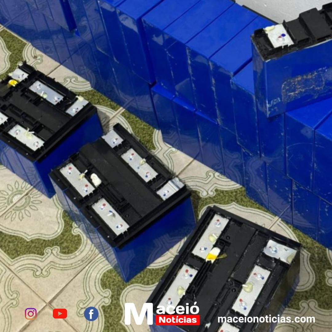 Suspeitos são detidos em Arapiraca com baterias furtadas de antenas de telefonia