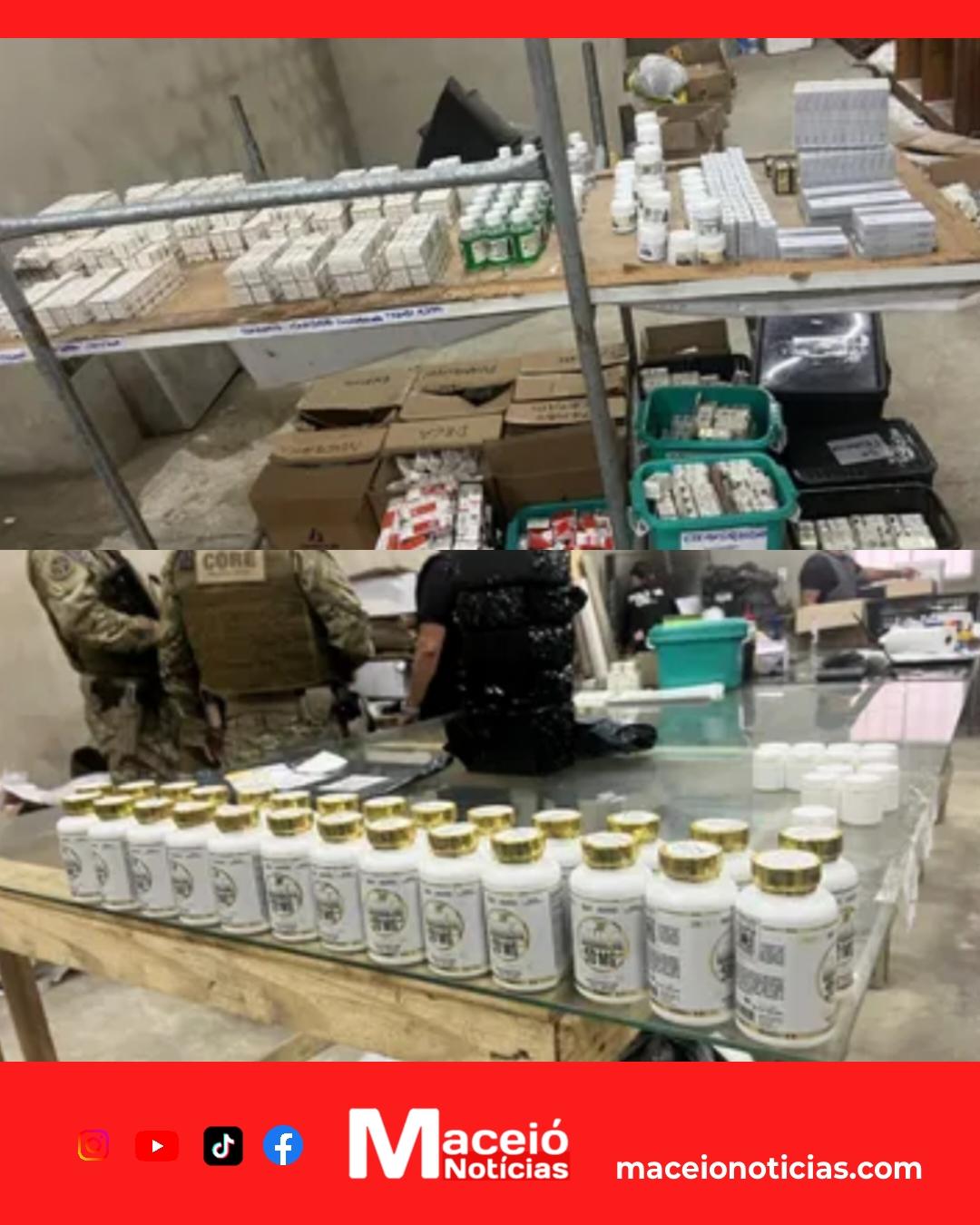 Mega operação em Rio Largo desmonta fábrica clandestina de remédios e revela esquema milionário