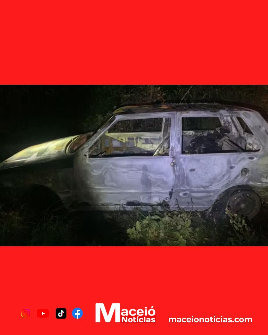 Dois corpos são encontrados em veículo incendiado em Marechal Deodoro