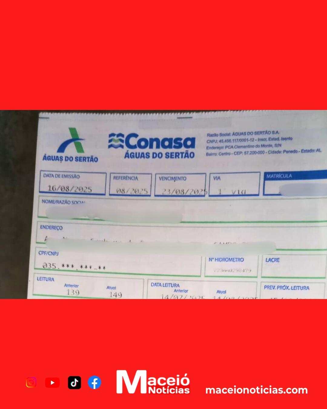 Defensoria Pública ingressa com ação civil pública contra Águas do Sertão exigindo transparência à população alagoana