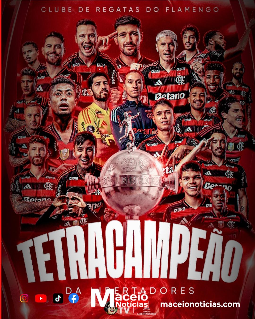 Flamengo garante o tetra da Libertadores em cima do Palmeiras em Lima