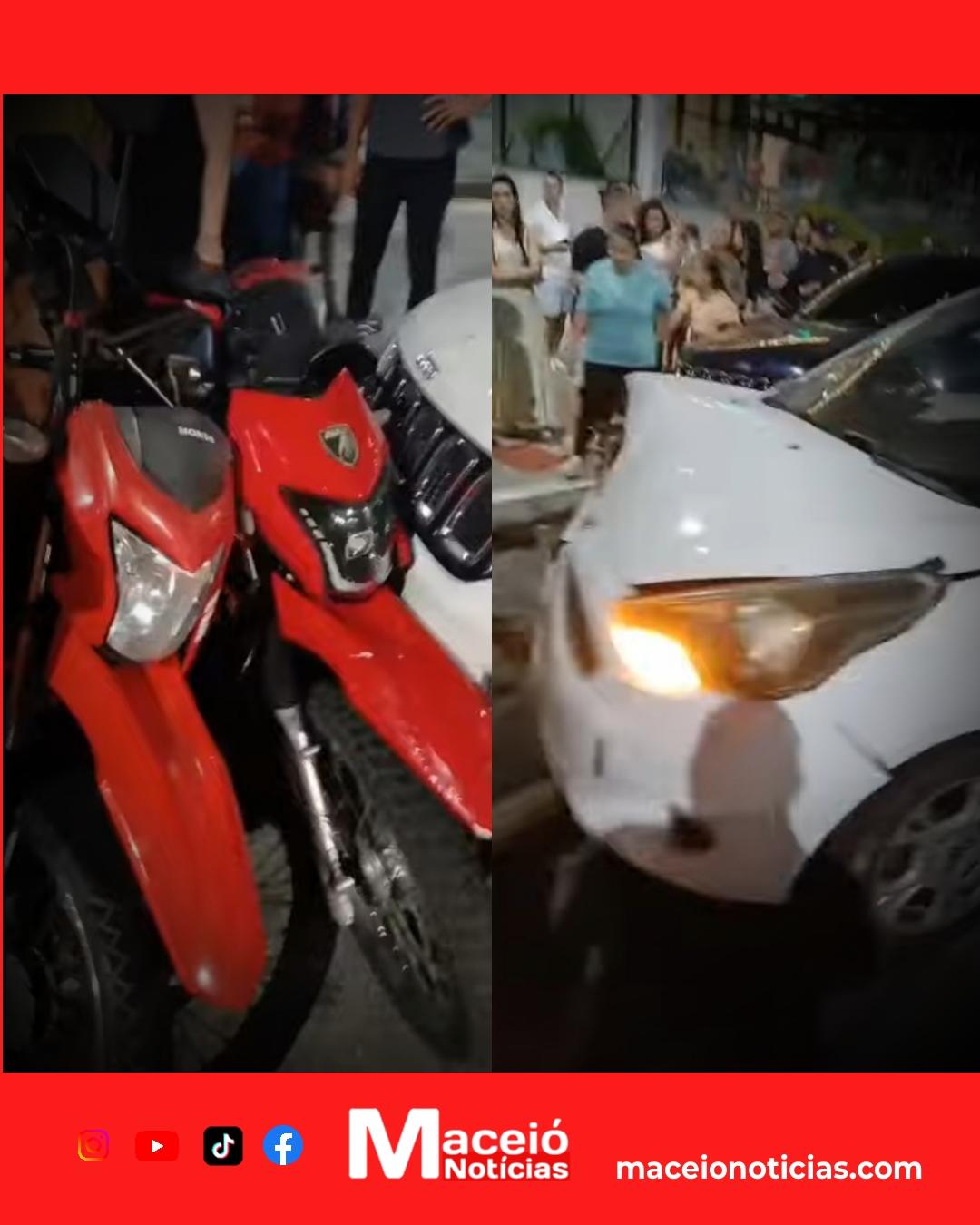 Motorista embriagada causa acidente próximo à Roda-Gigante na orla de Maceió