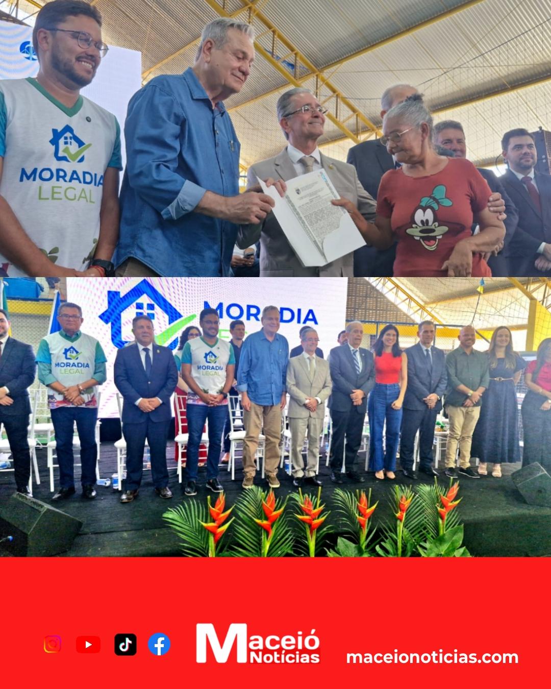 Vice-governador de Alagoas participa da entrega de 156 títulos de propriedade em Maribondo pelo Programa Moradia Legal VII