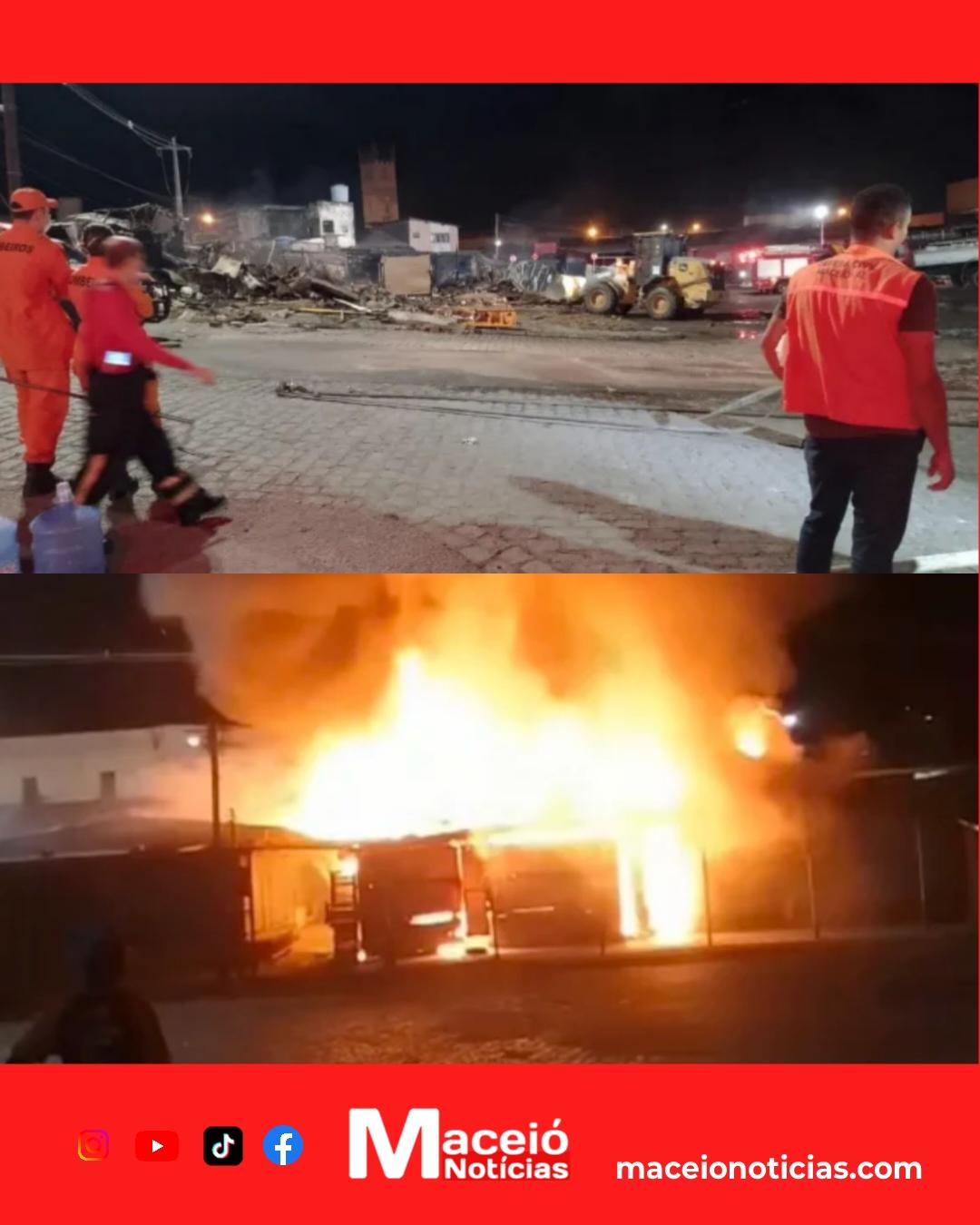 Fogo atinge Mercado da Produção e causa prejuízos a dezenas de comerciantes