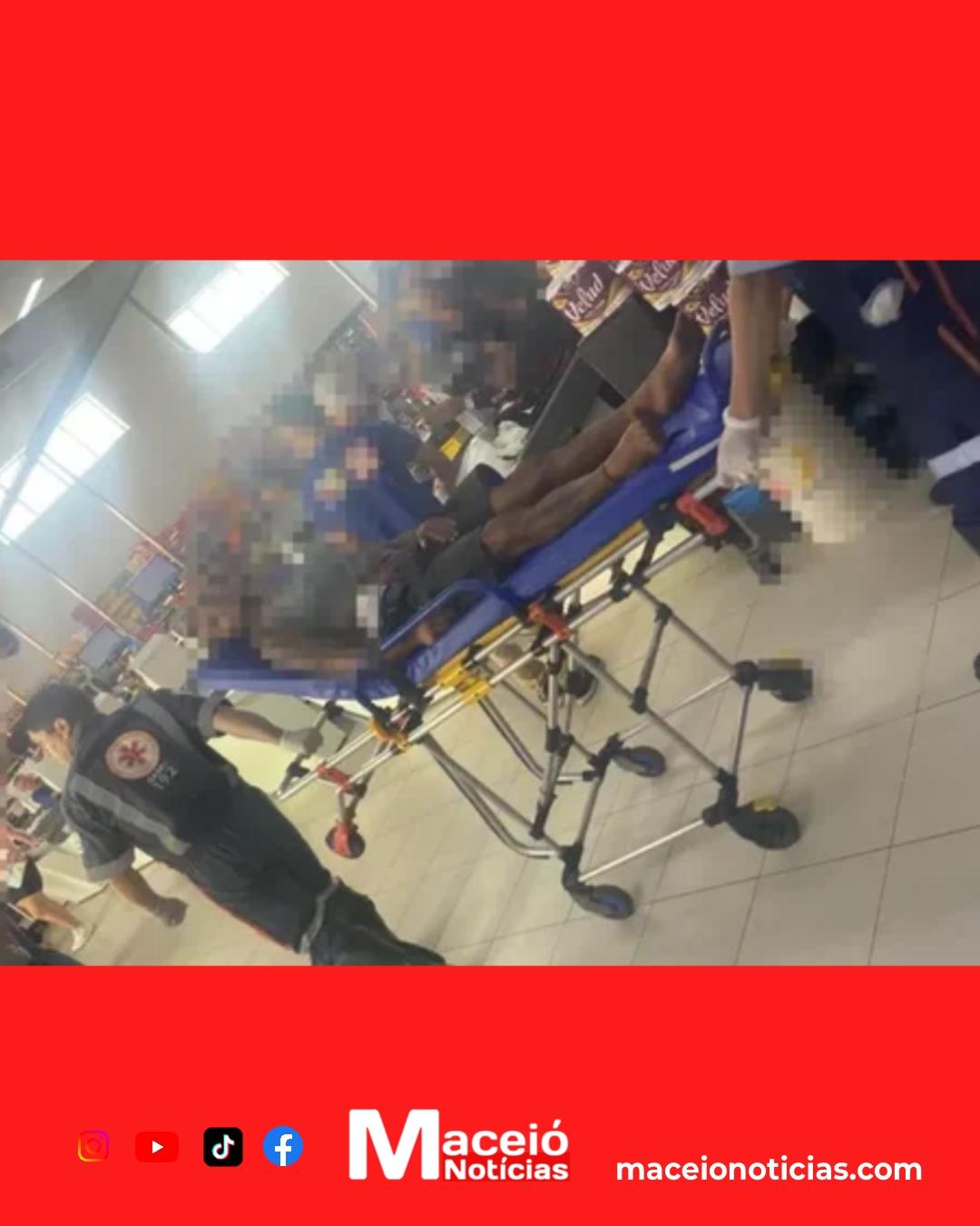 Ataque dentro de supermercado deixa homem ferido em Arapiraca