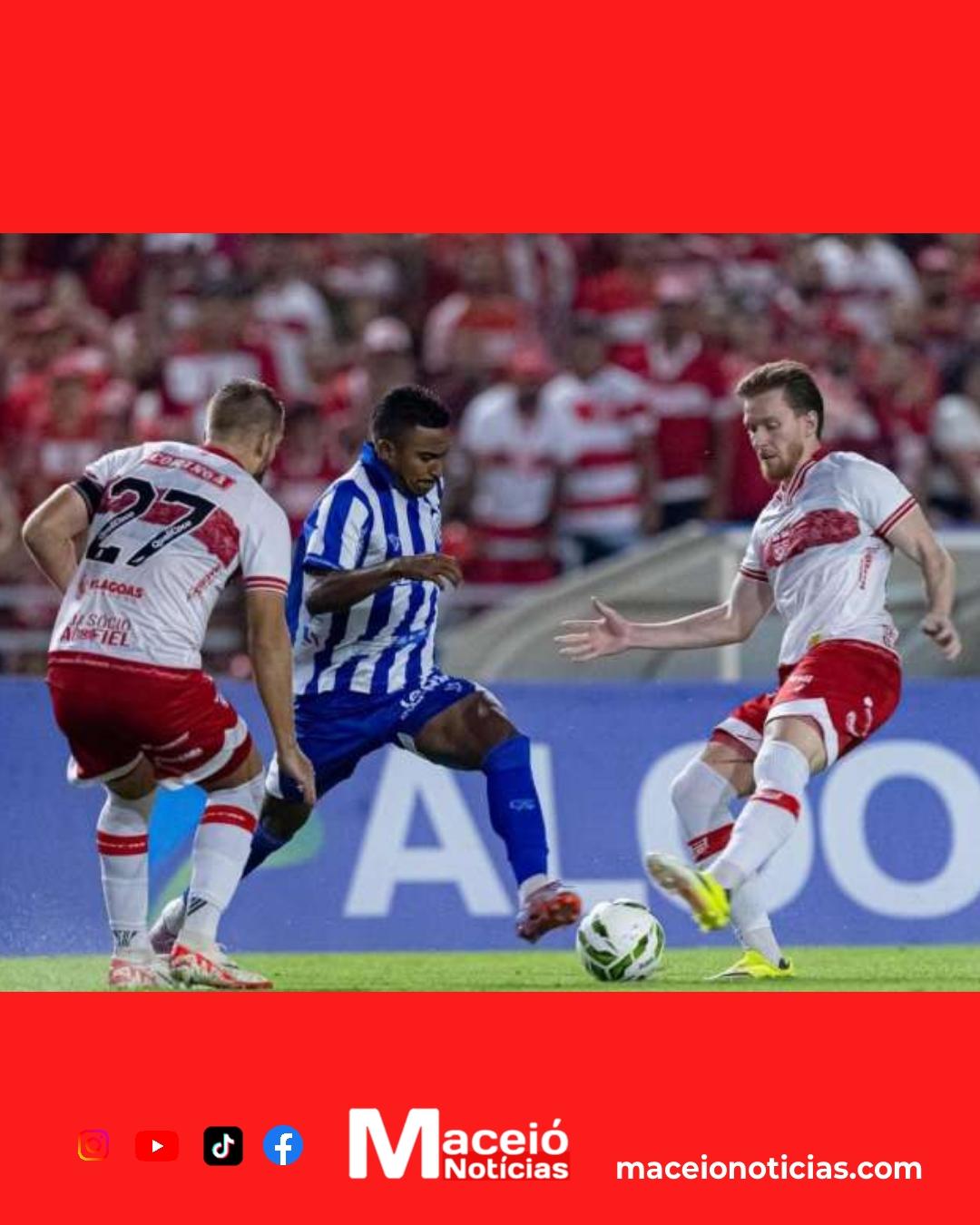 Na quarta-feira de cinzas, CRB ganha do CSA após expulsão e decide no Rei Pelé