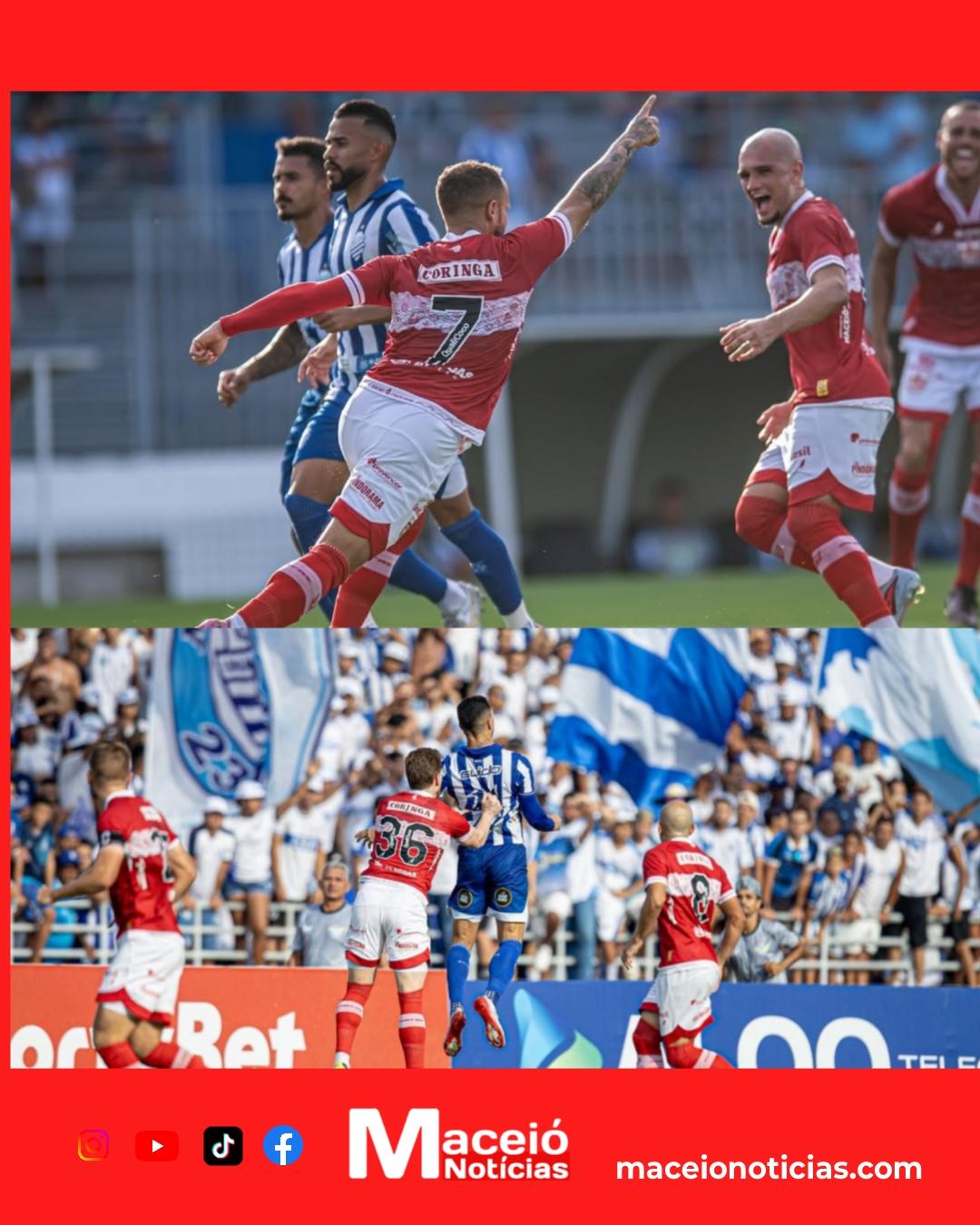 No Rei Pelé, CRB supera o CSA no clássico e carimba passaporte para a decisão do Alagoano 2026