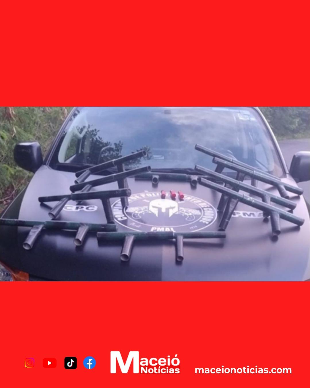 Arsenal clandestino é localizado em área de mata e retirado de circulação em Maceió