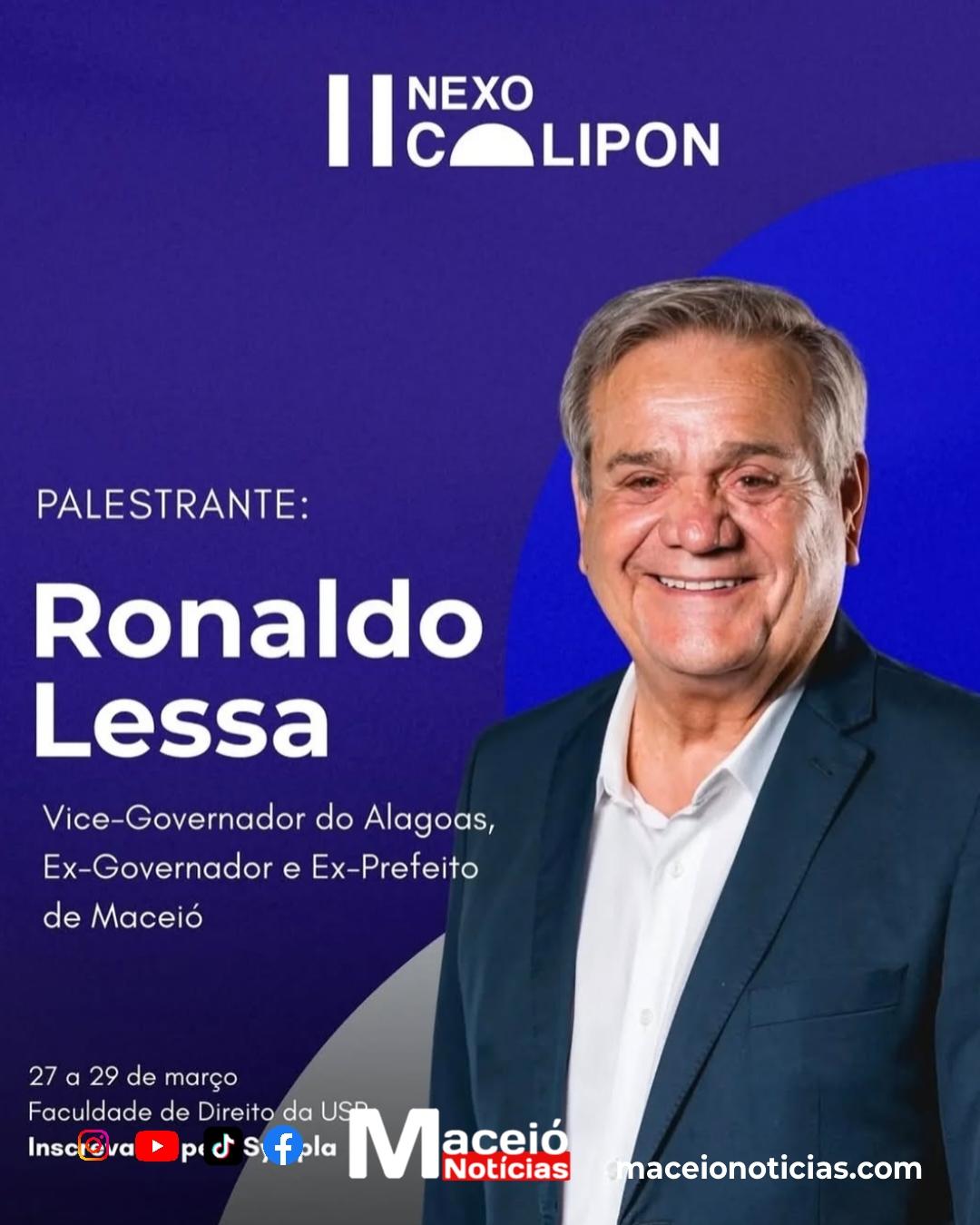 De Alagoas para a USP: Ronaldo Lessa participa de conferência em São Paulo