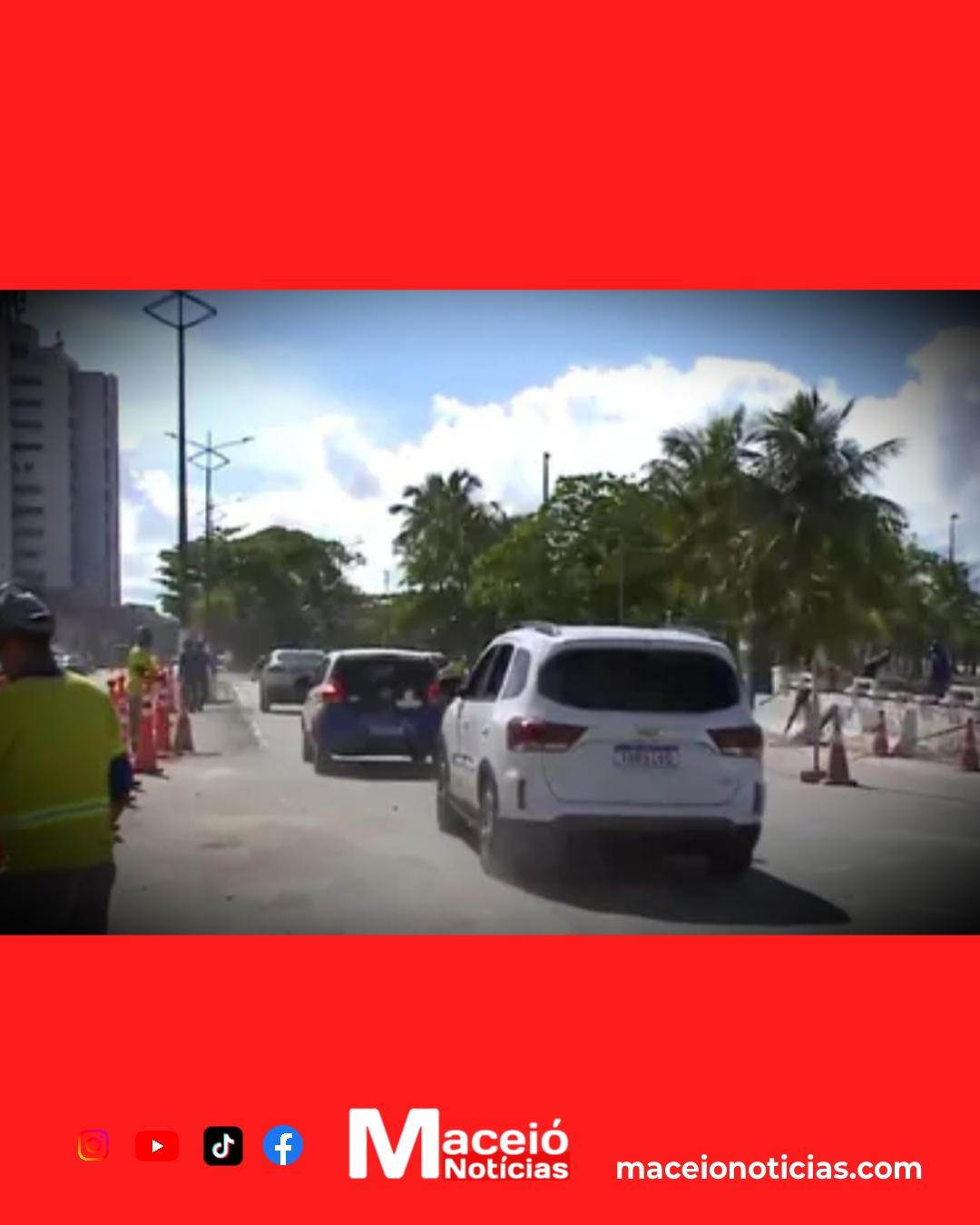 Depois do caos, Avenida da Paz tem tráfego normalizado em direção à Pajuçara 