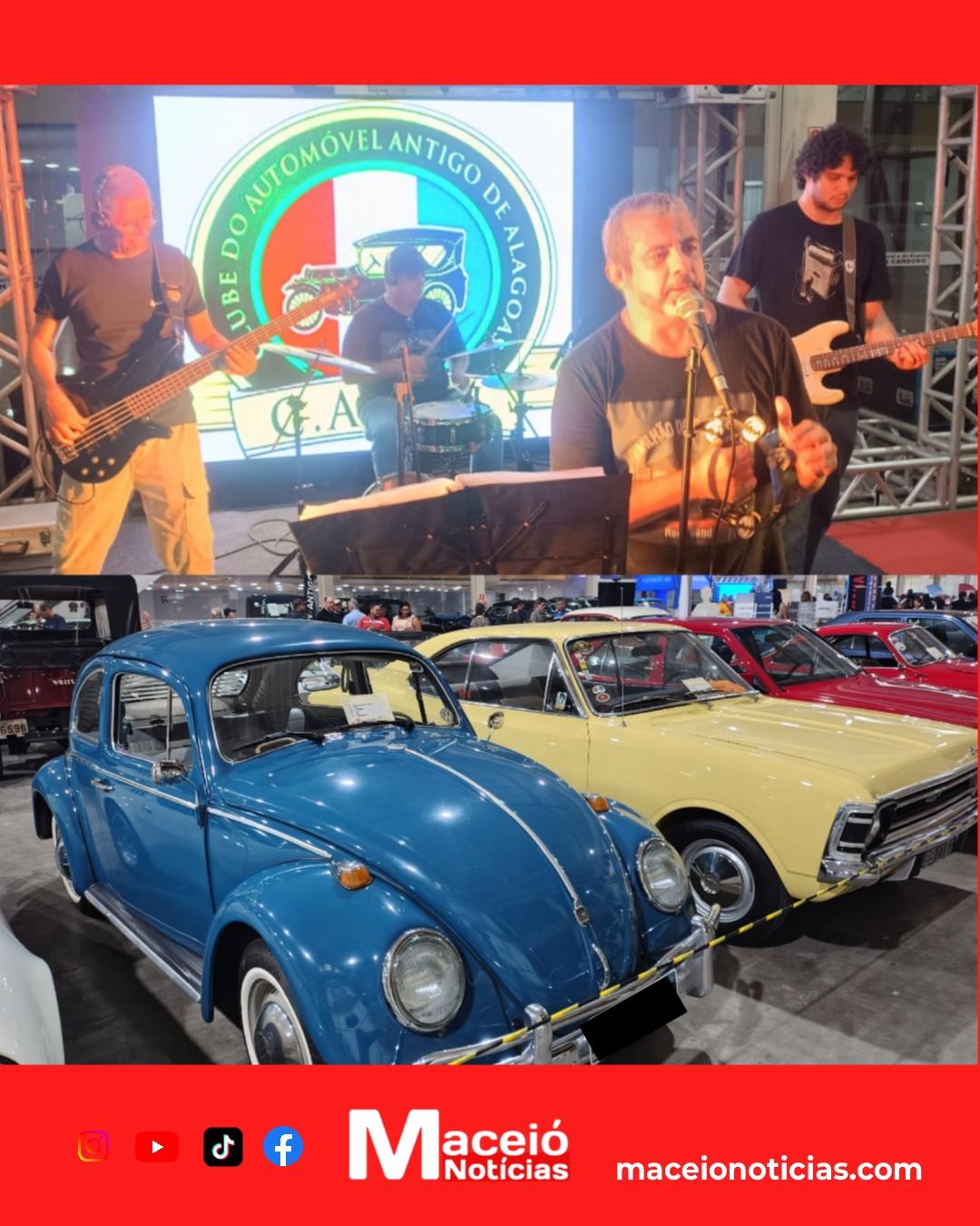 Encontro nacional de carros antigos movimentou Maceió com exposição e show da banda Pavilhão do Subúrbio