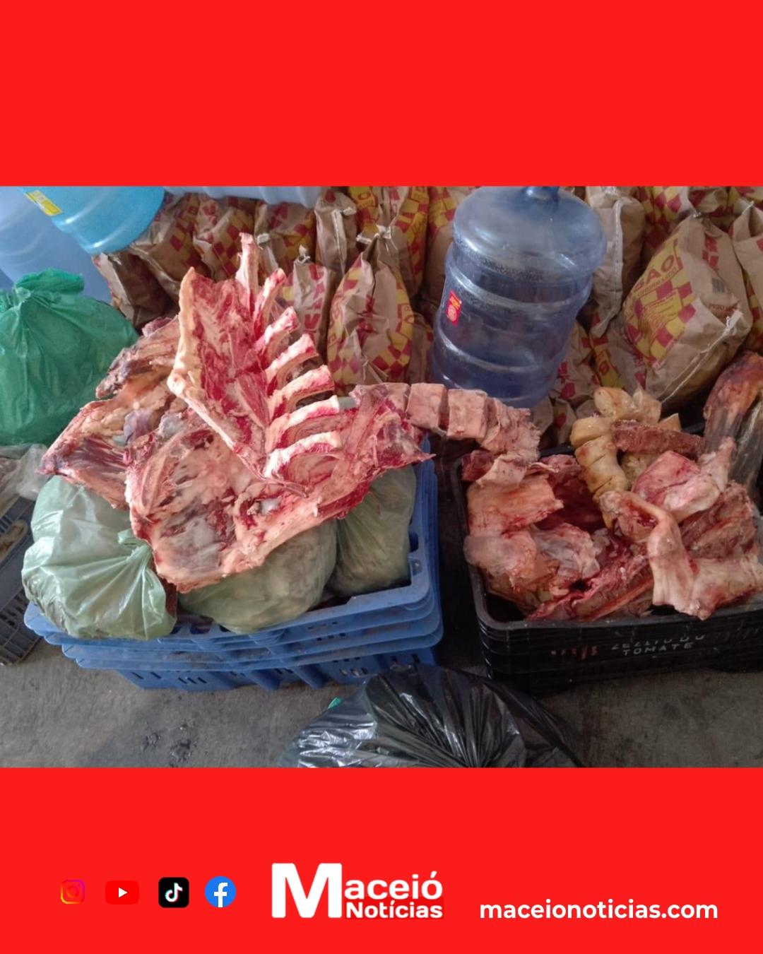 Fiscalização identifica tonelada de carne imprópria em supermercado e produtos são apreendidos em Maceió