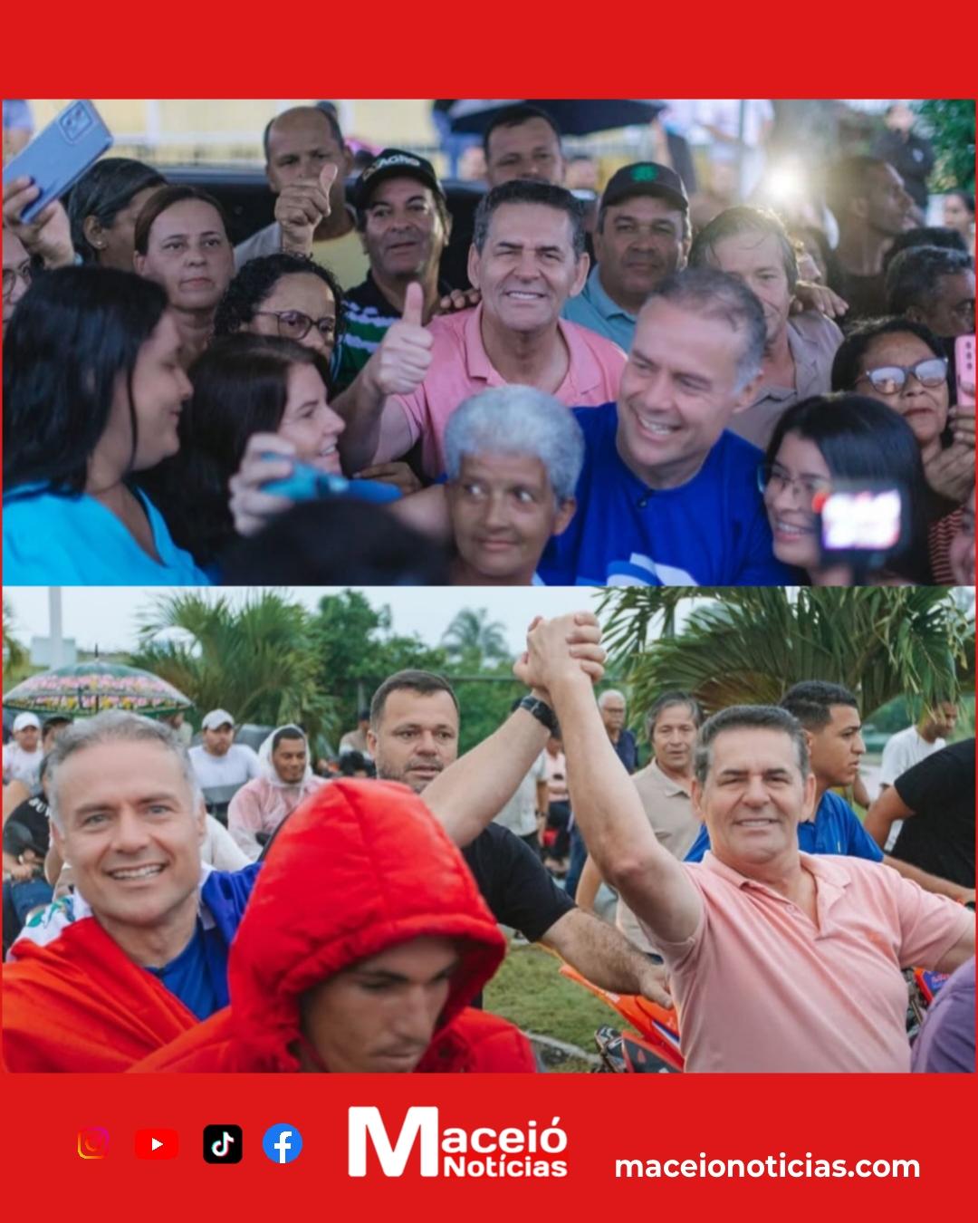 Geo Cruz e Renan Filho reforçam parceria política durante caravana em Ibateguara
