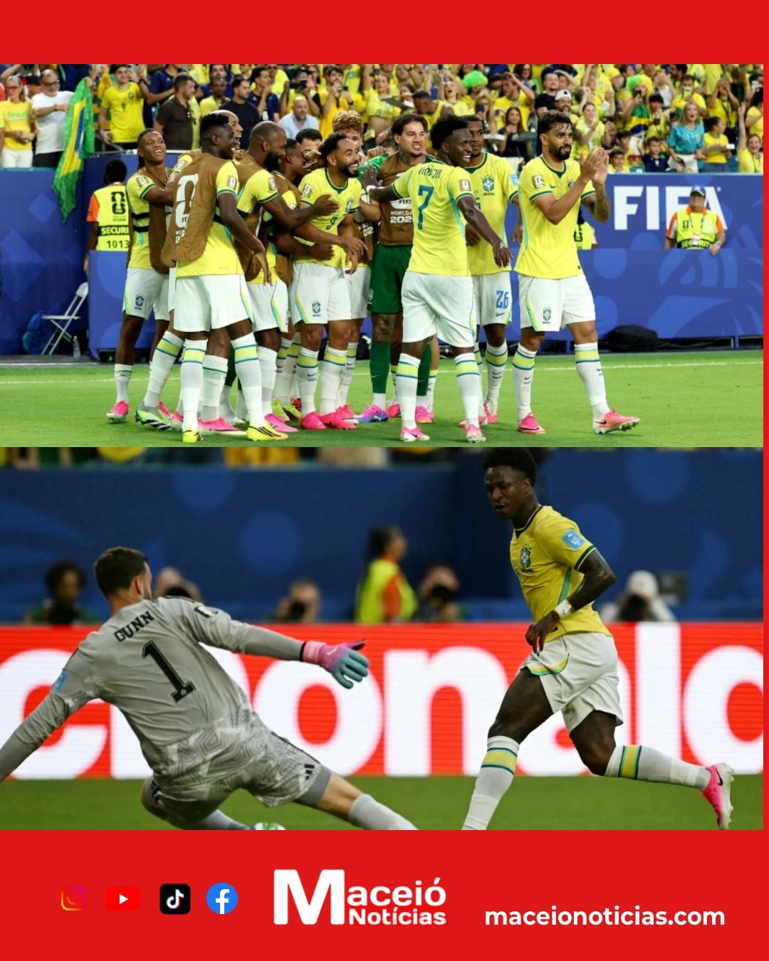 Brasil atropela a Escócia, garante a liderança e chega forte ao mata-mata.