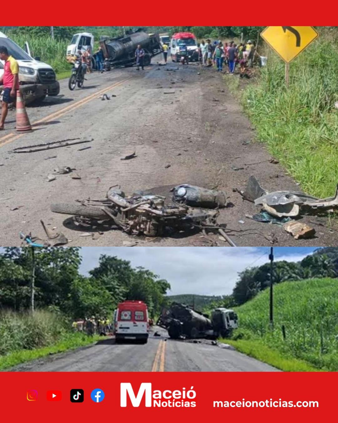 Colisão entre quatro veículos termina em tragédia no interior de Alagoas