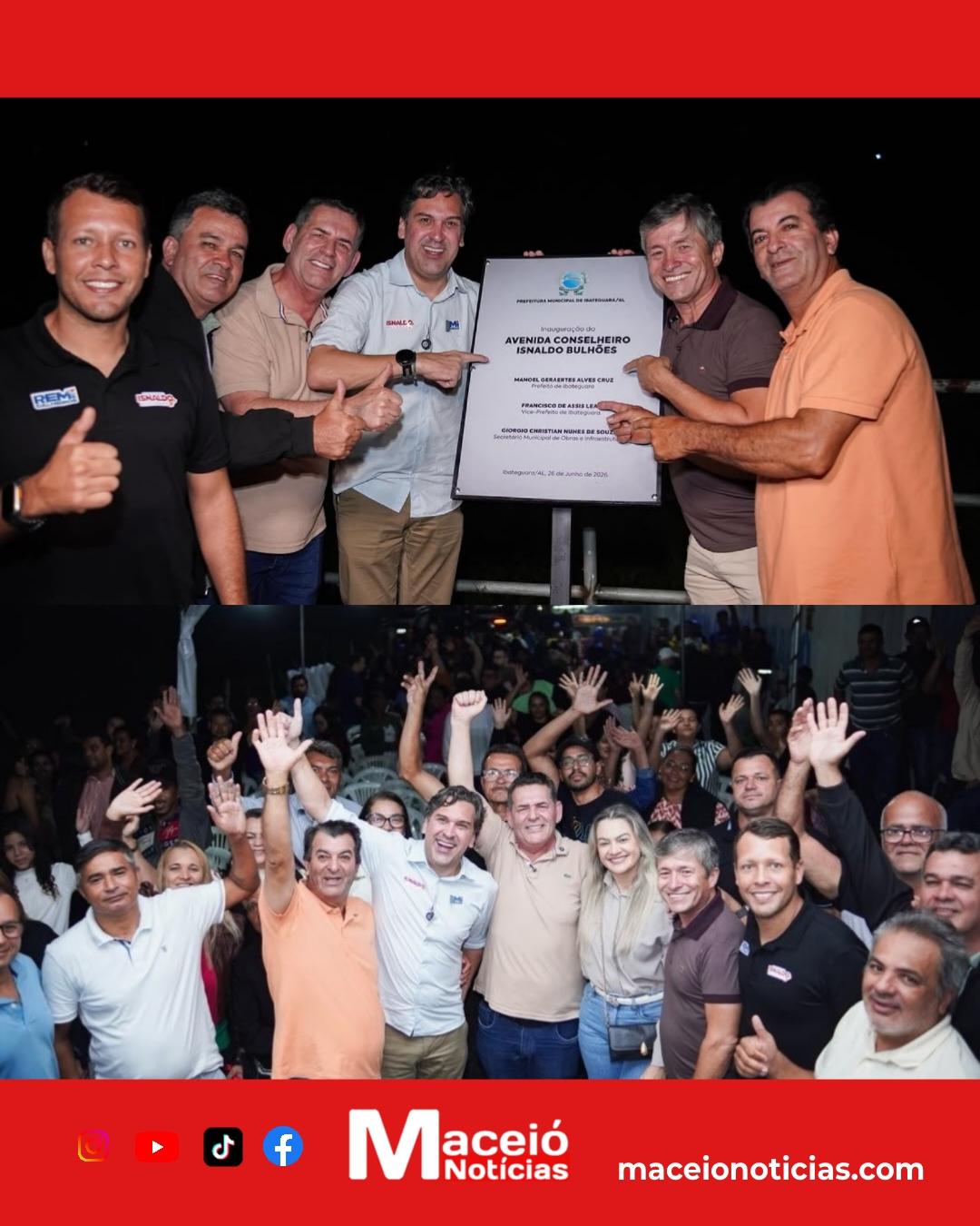 Ibateguara entrega nova avenida e anuncia pacote milionário de investimentos