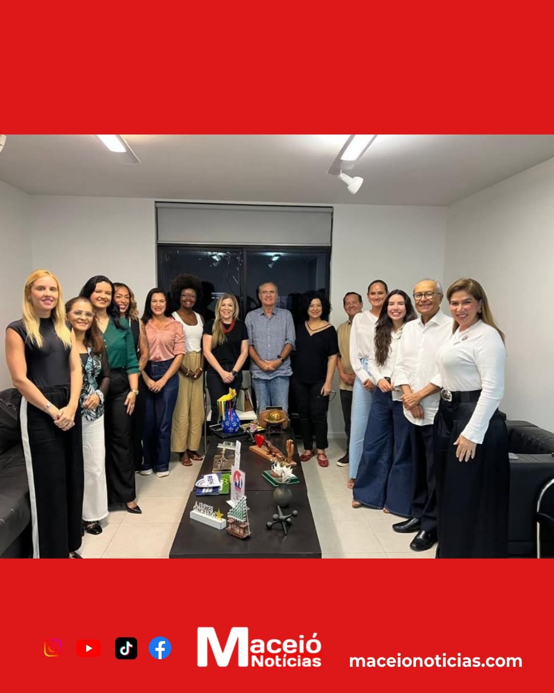 MDB Mulher amplia debate sobre direitos e participação feminina em reunião com Renan Calheiros.