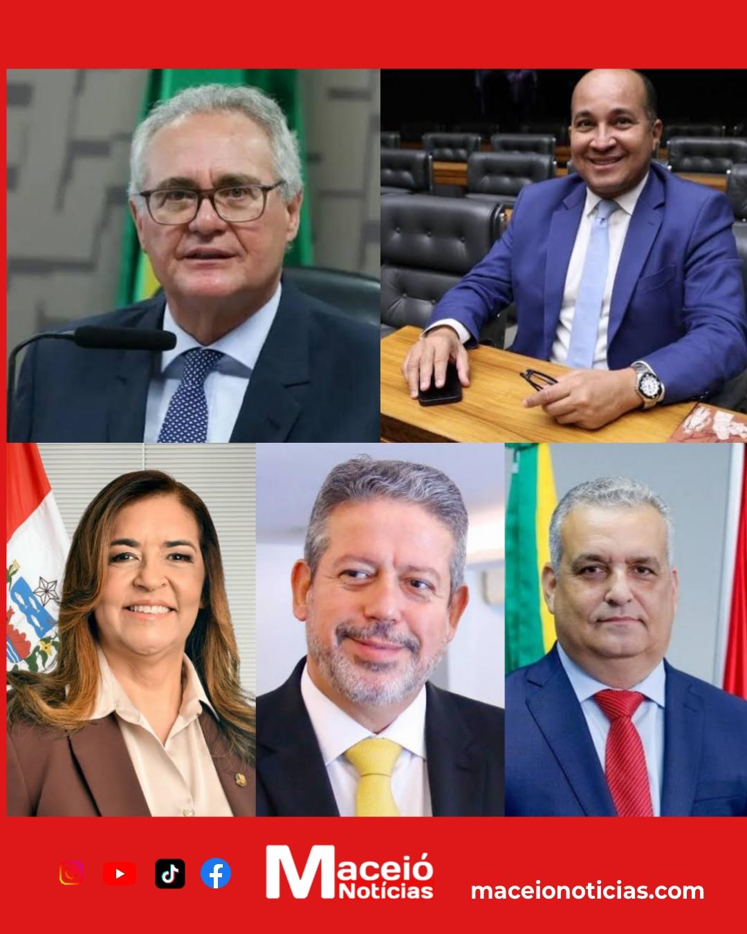 Renan Calheiros aparece na frente, enquanto Alfredo Gaspar e Arthur Lira disputam voto a voto