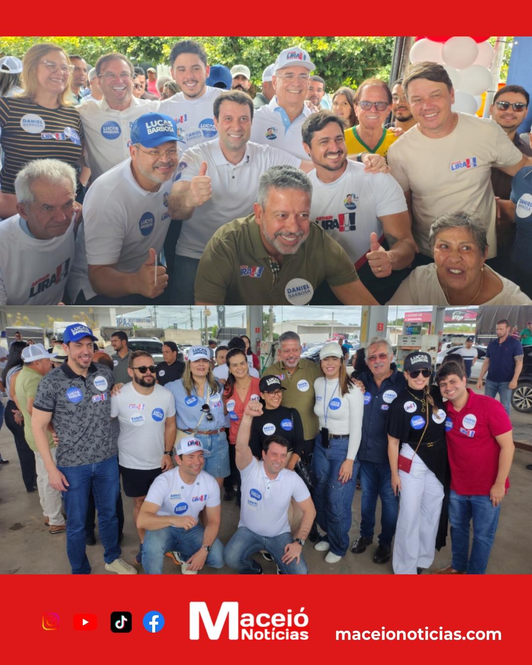 Grande adesivaço em Arapiraca reúne Arthur Lira, Daniel Barbosa, Lucas Barbosa e lideranças do Agreste