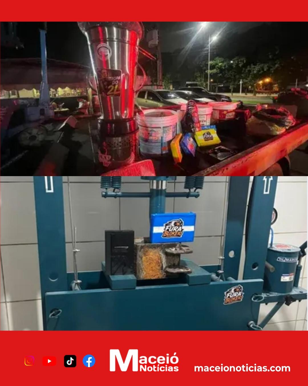 PM desmantela refinaria clandestina de cocaína em Maceió