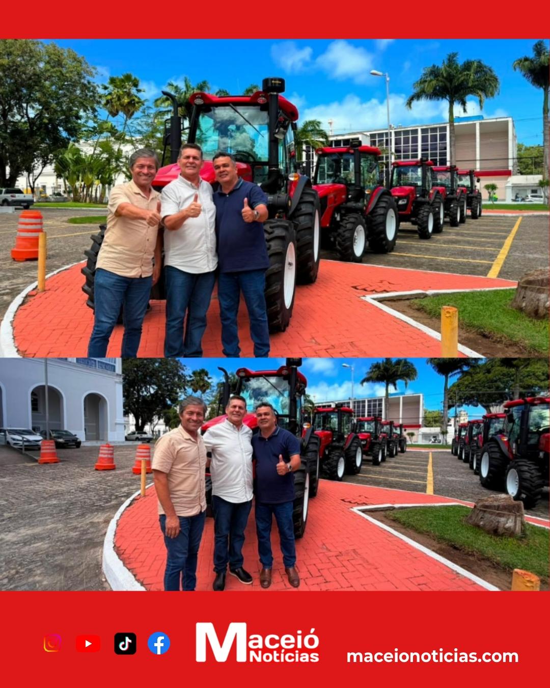 No Palácio do Governo, Geo Cruz garante novos tratores para impulsionar a agricultura familiar de Ibateguara