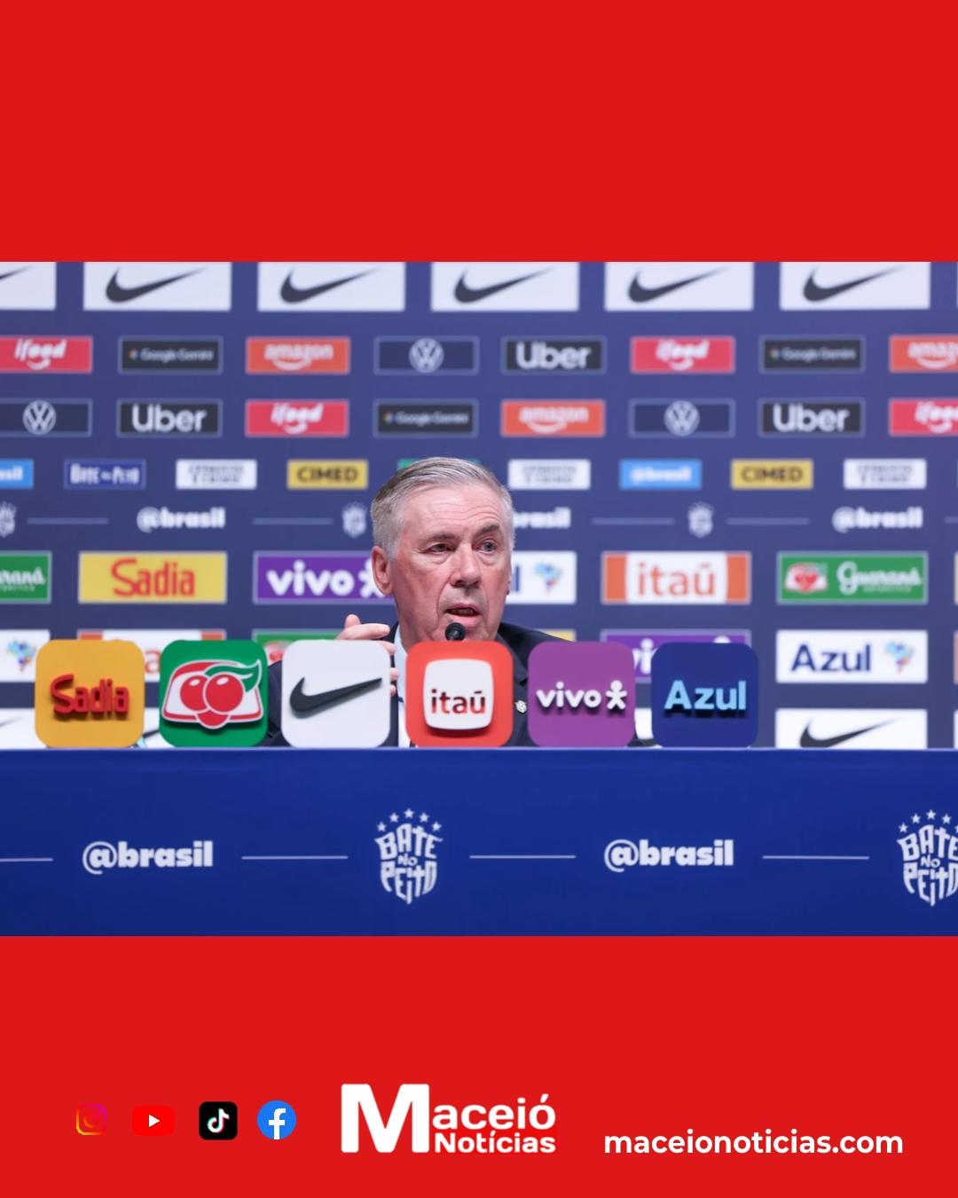 Ancelotti surpreende e chama 10 jogadores do Brasileirão para a Seleção