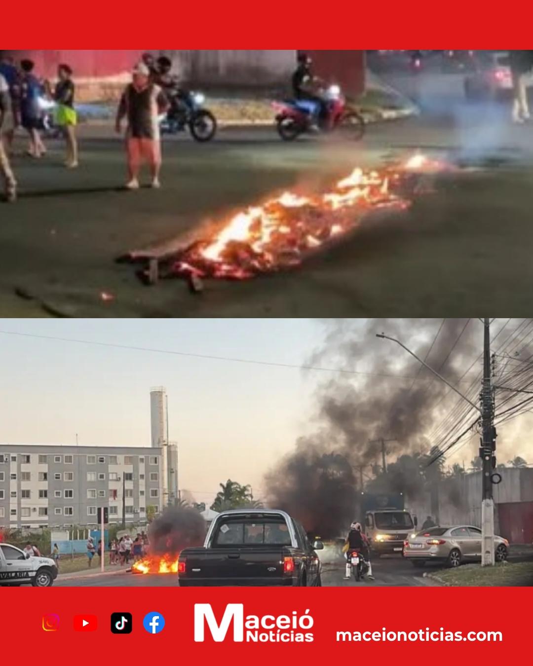 Moradores do Residencial Pedro Teixeira protestaram contra a BRK em Santa Amélia nesta sexta-feira (16)