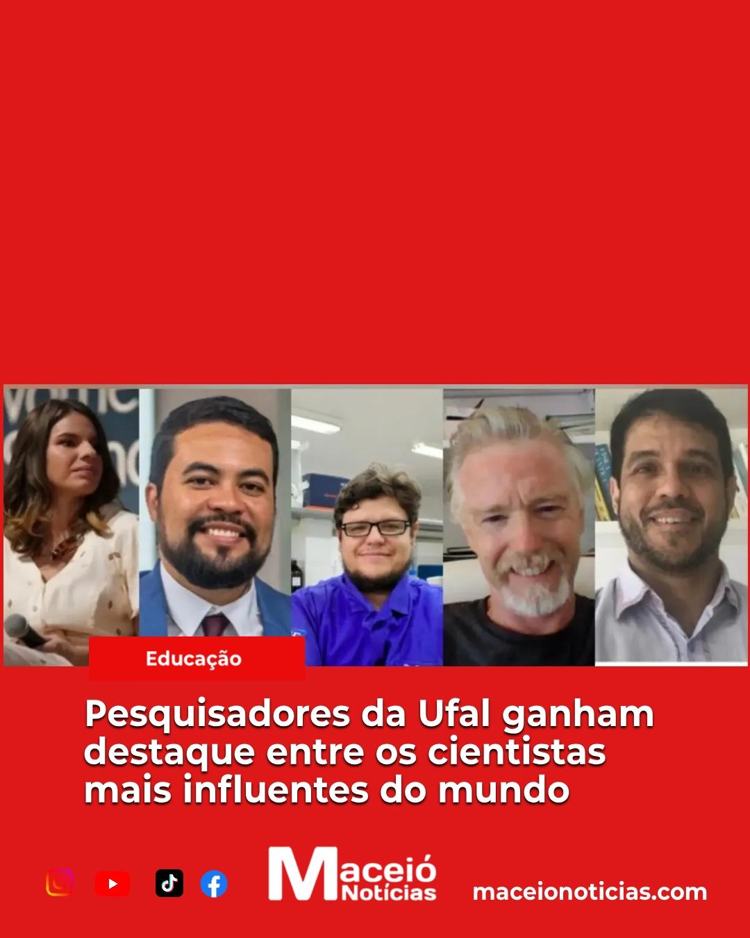 Pesquisadores da Ufal ganham destaque entre os cientistas mais influentes do mundo