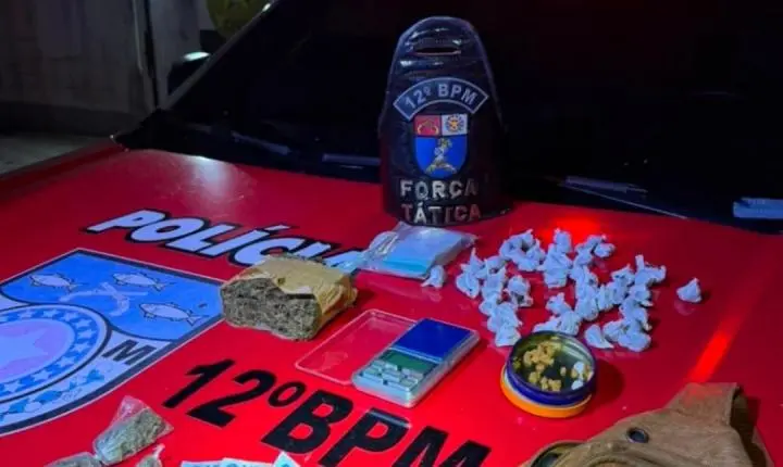 12º BPM prende suspeito e apreende drogas durante operação no Cidade Universitária