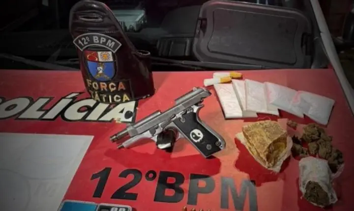 Força Tática prende suspeito de tentativa de homicídio e apreende arma e drogas em Maceió