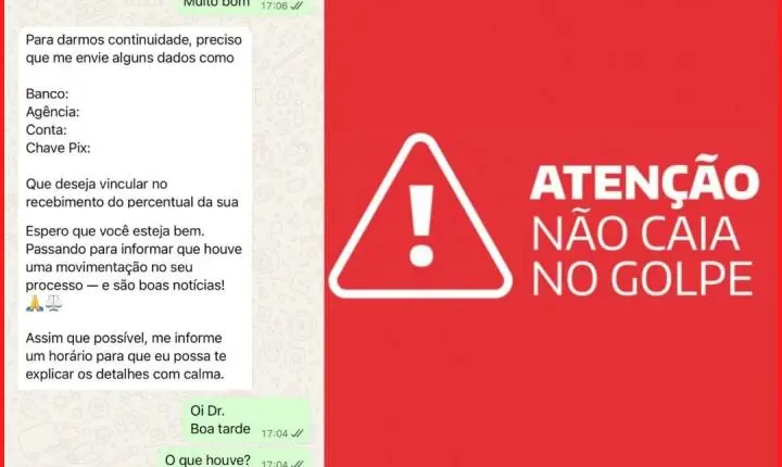 Golpistas tentam golpe do espelhamento de tela em Defensor Público que grava a ligação