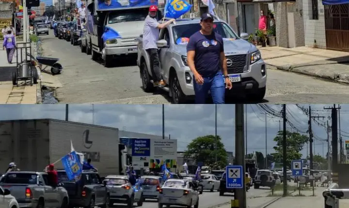 Grande carreata de Renan Filho movimenta Cidade Universitária e provoca congestionamentos