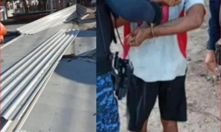 Homem é preso, suspeito de furto em obra pública na Pajuçara