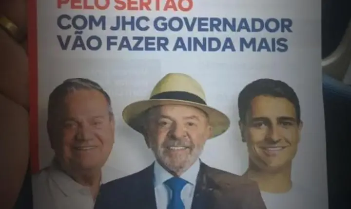Lula, Lessa e Joao Caldas Filho no mesmo panfleto: a mistura que acabou na Justiça Eleitoral
