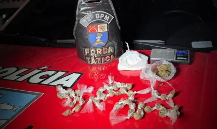 Polícia Militar prende suspeito de tráfico durante operação no Village Campestre 2, em Maceió.