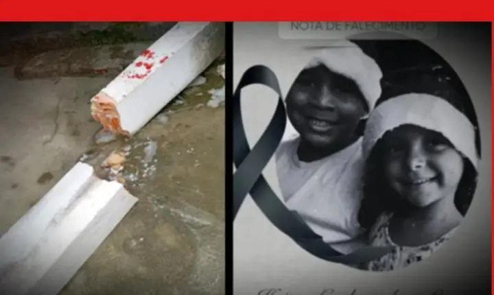 Queda de pilastra provoca morte de duas crianças no Prado