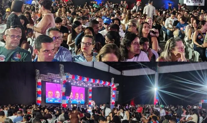 Renan Filho reúne lideranças políticas e evangélicas em evento lotado no Jaraguá, em Maceió
