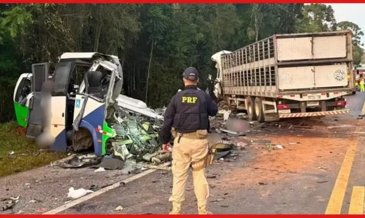 Tragédia no Paraná: colisão entre carreta e micro-ônibus deixa 23 mortos