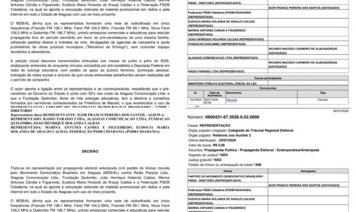 TRE aponta possível infração eleitoral por pedido de voto em programa de rádio familiar de João Caldas Filho 