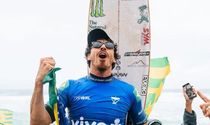 Yago Dora vence Fioravanti, conquista Saquarema e encosta na liderança do ranking mundial